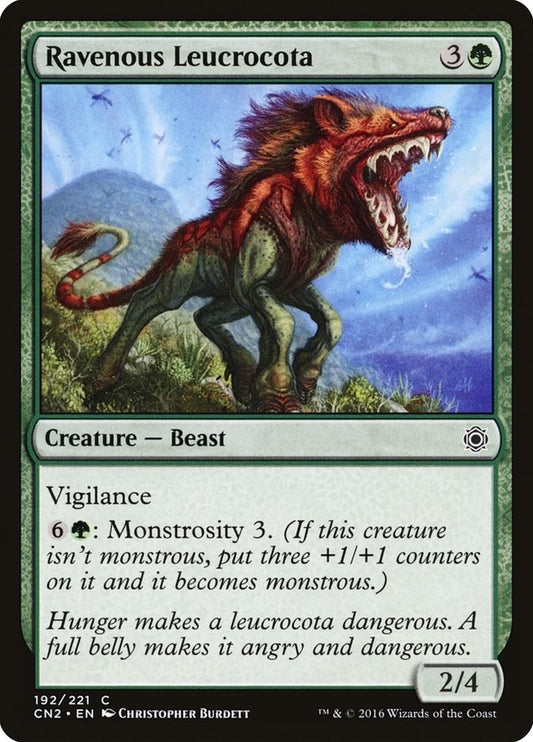 Image for Ravenous Leucrocota (192) (CN2) - Magic: The Gathering
