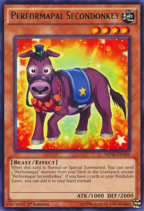 Performapal Secondonkey (MP16-EN105) (MP16)