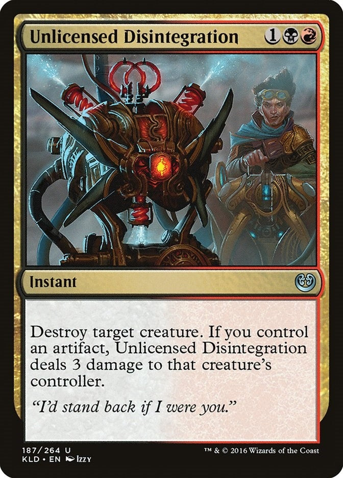 Image for Unlicensed Disintegration (187) (KLD) - Magic: The Gathering
