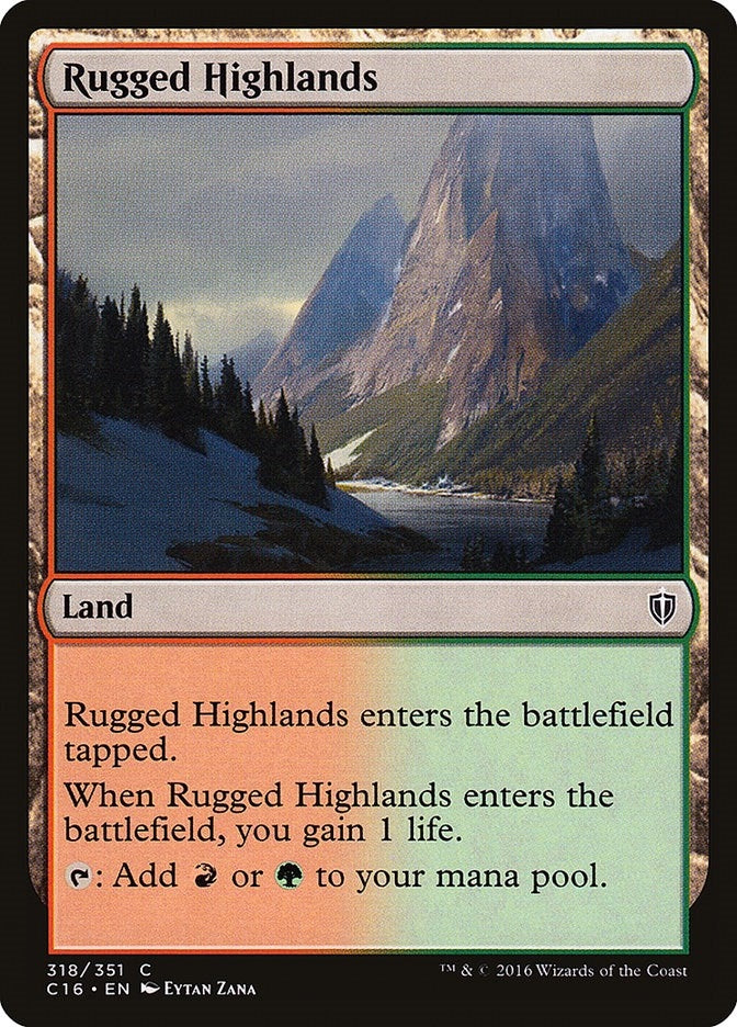 Image for Rugged Highlands (318) (C16) - Magic: The Gathering