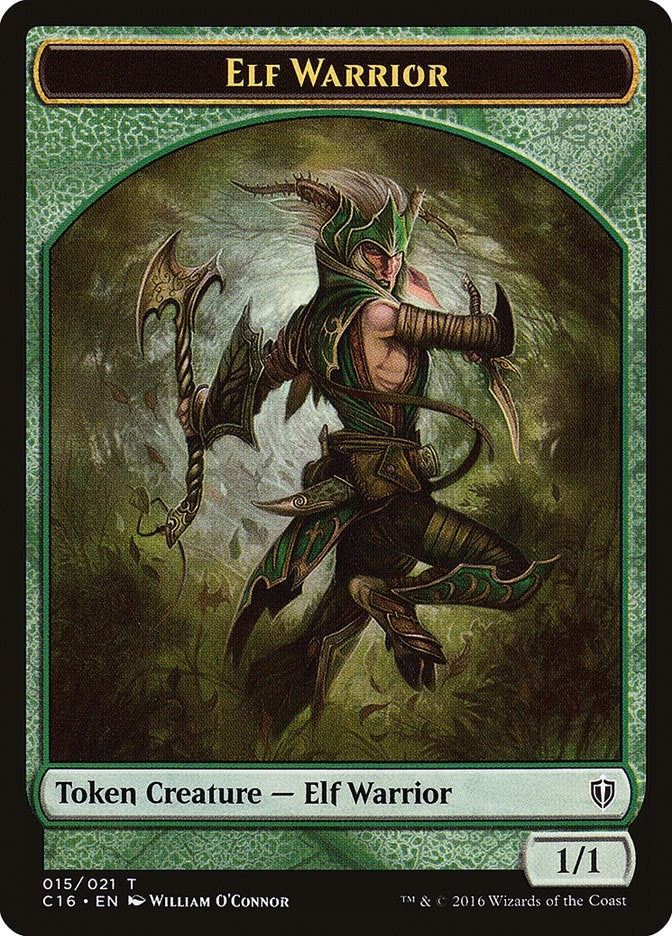 Image for Elf Warrior // Zombie Double-Sided Token (15 // 11) (C16) - Magic: The Gathering