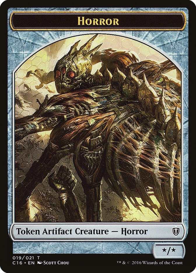 Image for Horror // Thopter Double-Sided Token (19 // 9) (C16) - Magic: The Gathering