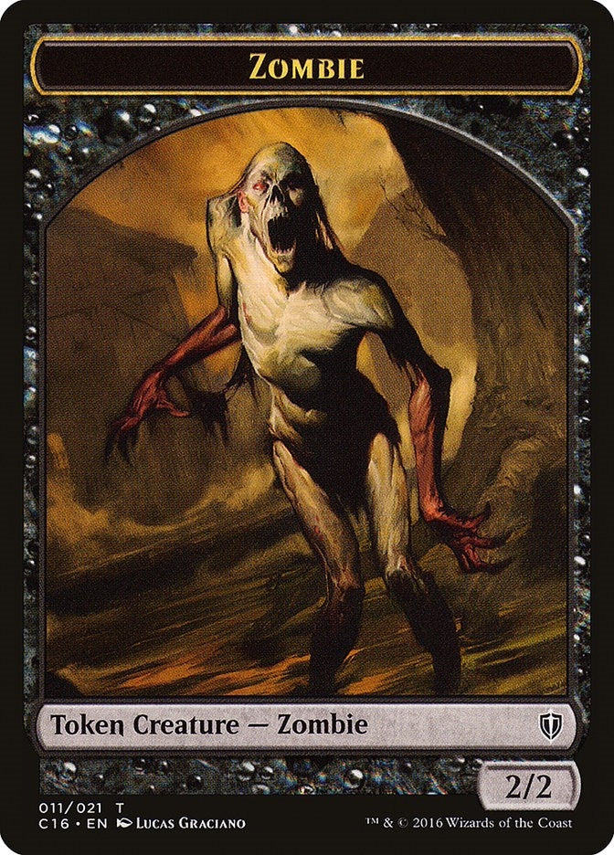 Image for Zombie // Worm Double-Sided Token (11 // 18) (C16) - Magic: The Gathering