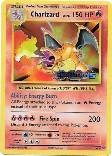 Charizard (XY Evolutions Prerelease) (11/108) (PR)