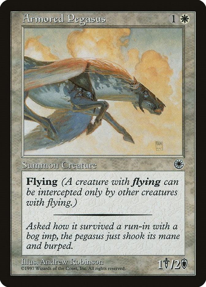 Armored Pegasus (Reminder Text) (POR)