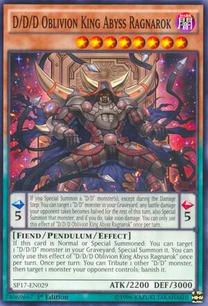 D/D/D Oblivion King Abyss Ragnarok (Starfoil) (SP17-EN029) (SP17)