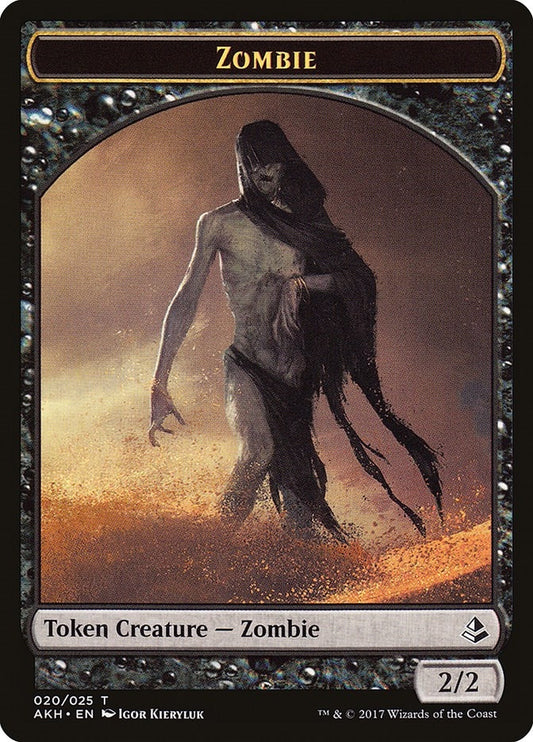 Image for Zombie Token (20) (AKH) - Magic: The Gathering
