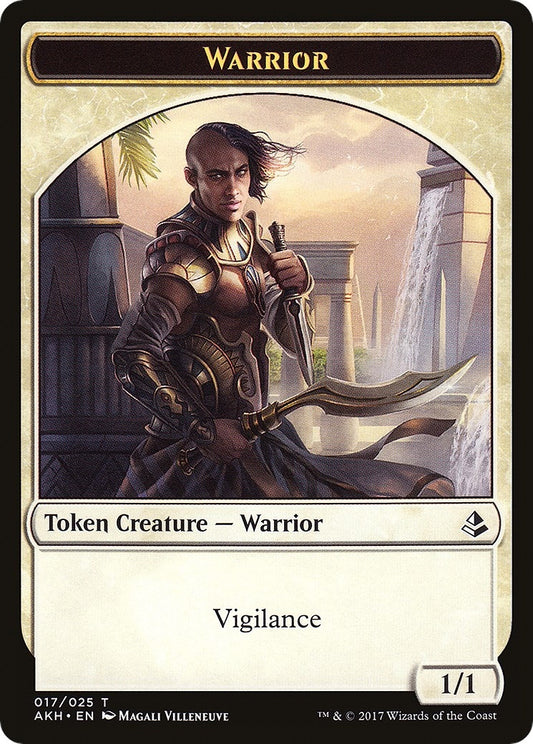Image for Warrior // Labyrinth Guardian Double-Sided Token (17 // 8) (AKH) - Magic: The Gathering