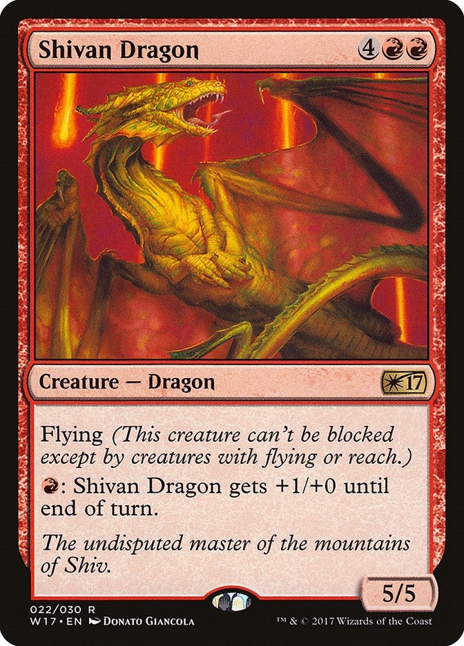 Image for Shivan Dragon (22) (W17) - Magic: The Gathering