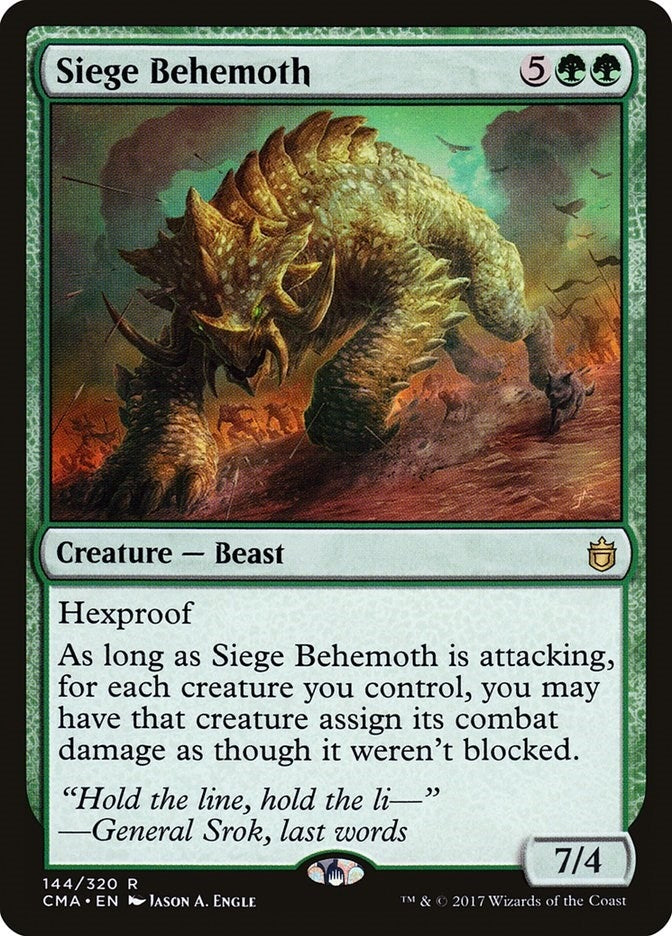 Image for Siege Behemoth (144) (CMA) - Magic: The Gathering