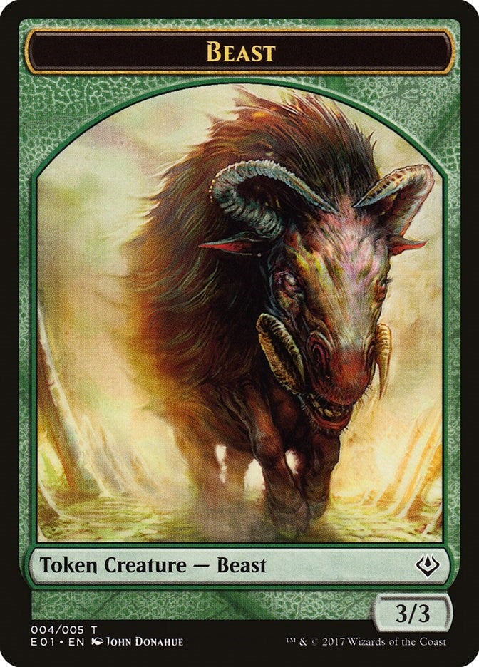 Image for Beast (004) // Soldier Double-sided Token (4 // 1) (AC2) - Magic: The Gathering