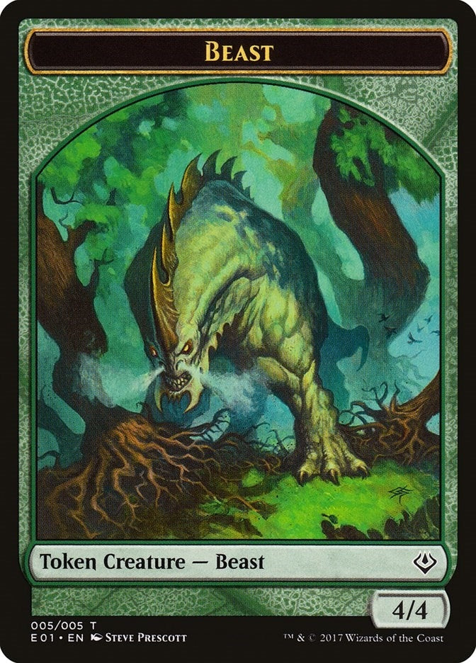 Image for Beast (005) // Soldier Double-sided Token (5 // 1) (AC2) - Magic: The Gathering