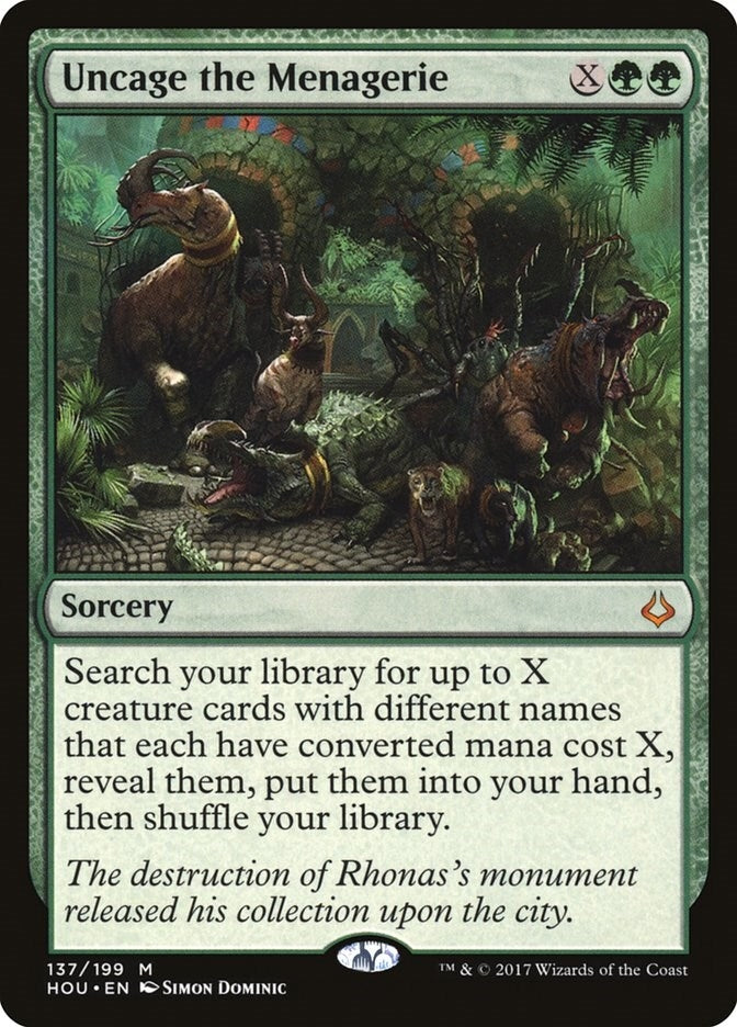Image for Uncage the Menagerie (137) (HOU) - Magic: The Gathering
