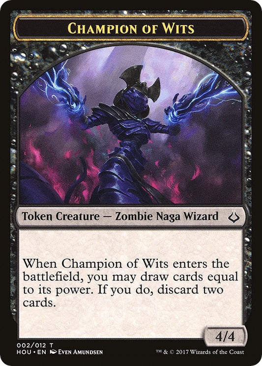 Image for Champion of Wits // Insect Double-Sided Token (2 // 12) (HOU) - Magic: The Gathering
