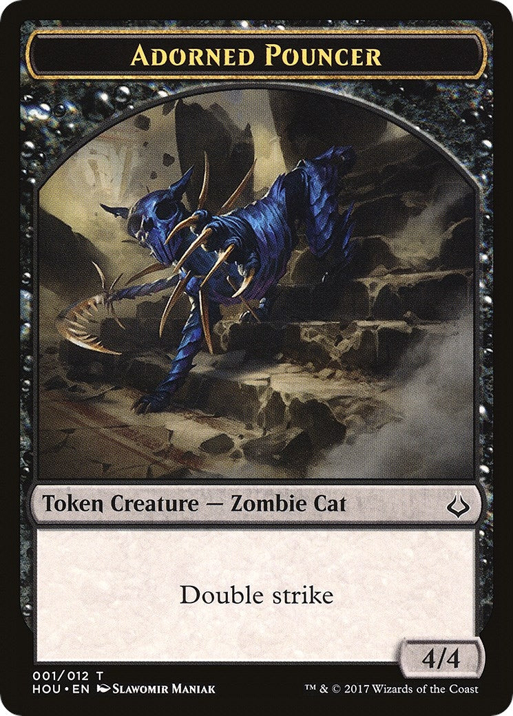 Adorned Pouncer // Warrior Double-Sided Token (1 // 17) (HOU)