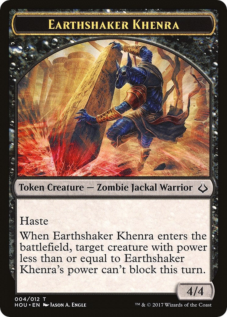 Earthshaker Khenra // Zombie Double-Sided Token (4 // 20) (HOU)