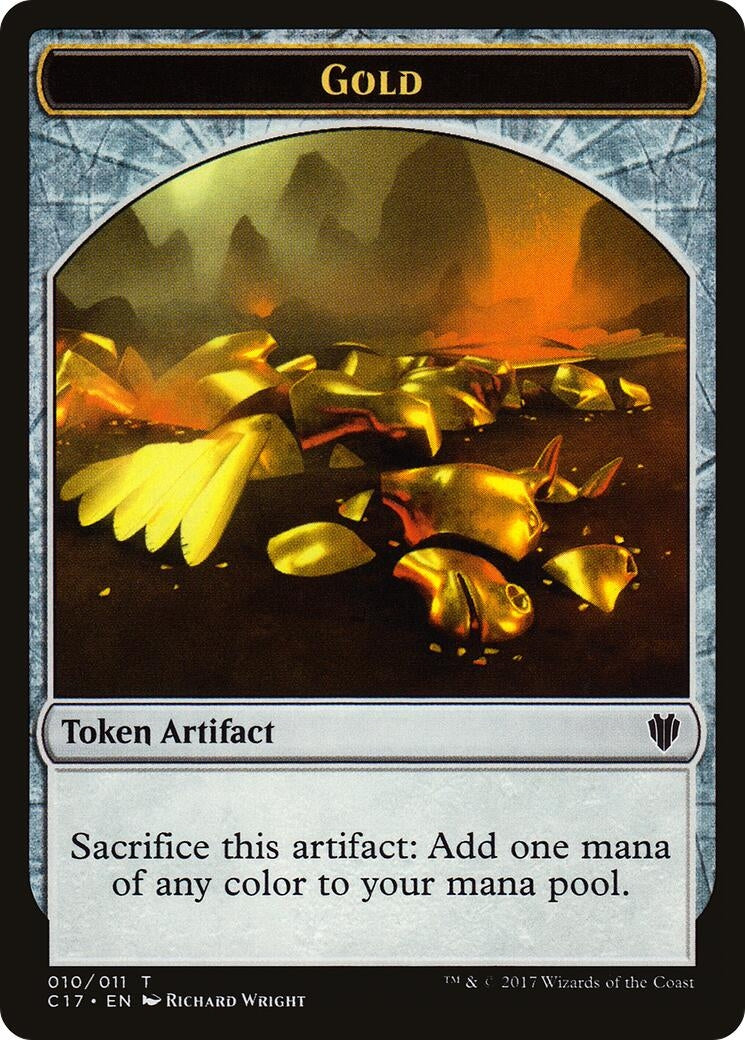 Gold // Cat Dragon Double-Sided Token (10 // 9) (C17)