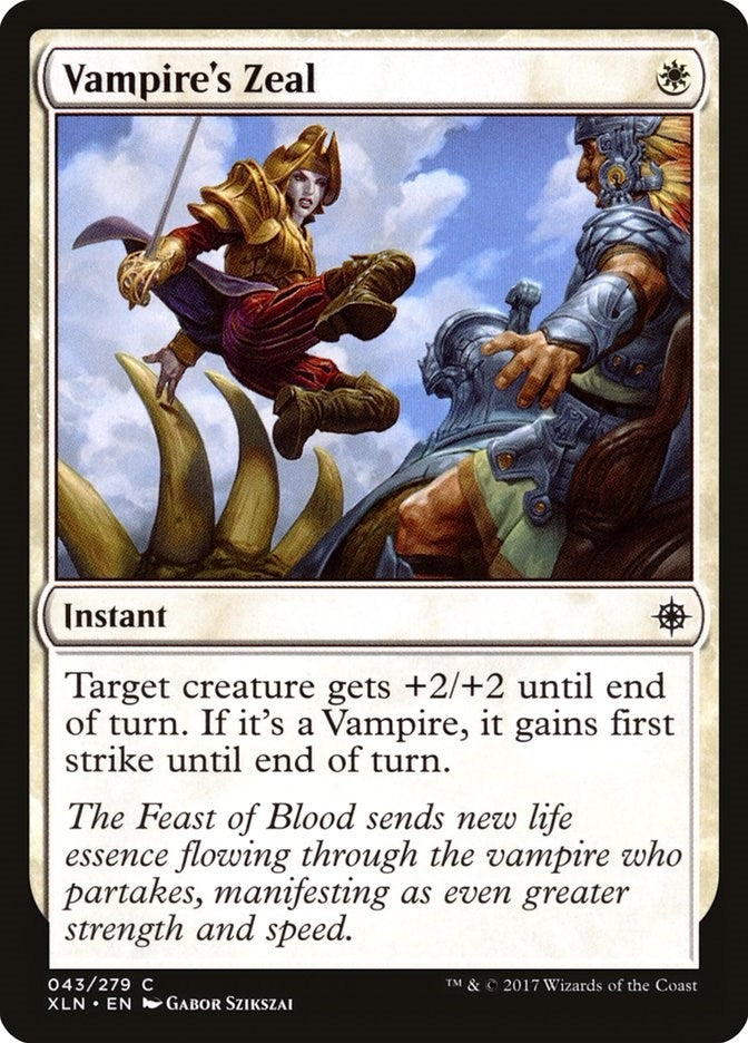 Image for Vampire's Zeal (43) (XLN) - Magic: The Gathering