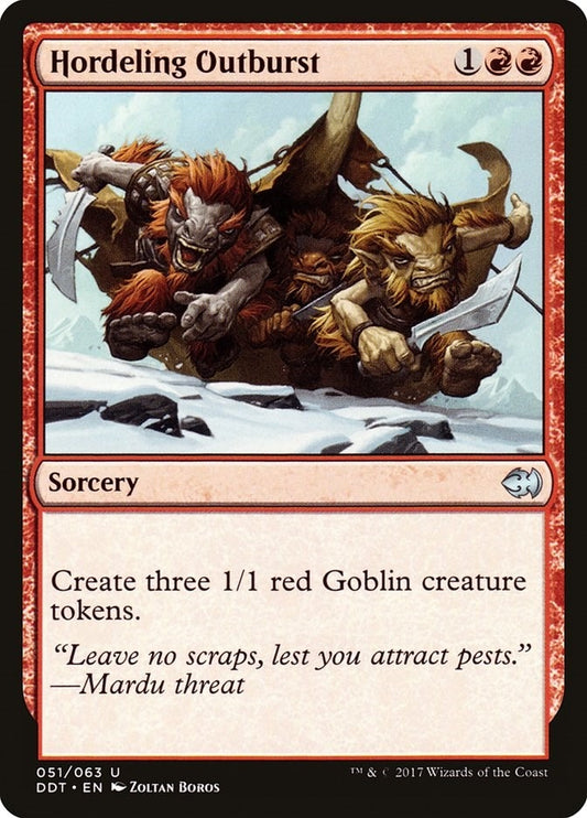 Image for Hordeling Outburst (51) (DDT) - Magic: The Gathering