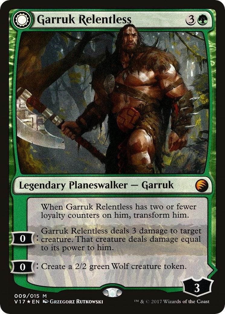 Image for Garruk Relentless (9) (V17) - Magic: The Gathering