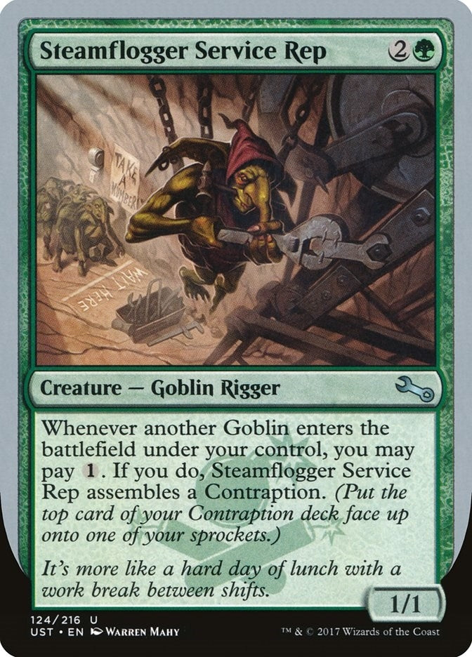 Image for Steamflogger Service Rep (124) (UST) - Magic: The Gathering