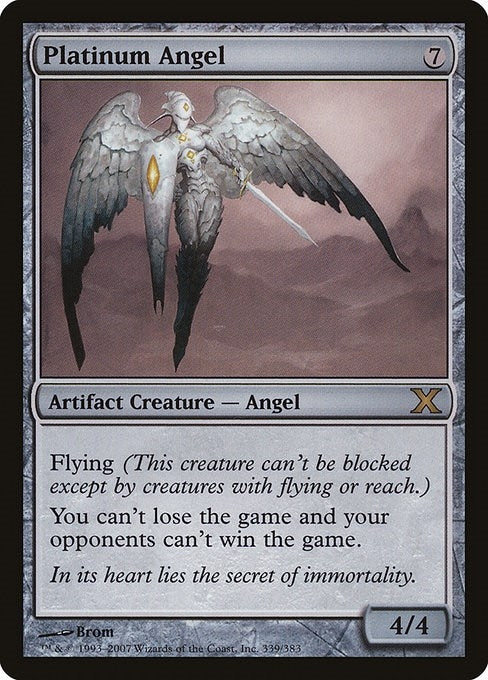Image for Platinum Angel (339) (10E) - Magic: The Gathering
