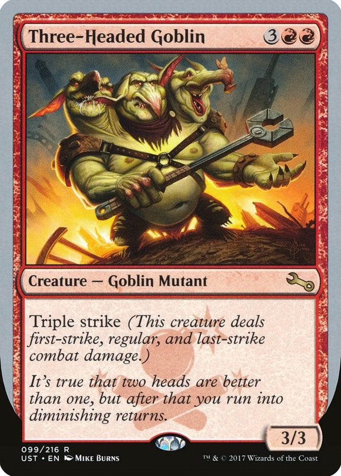 Image for Three-Headed Goblin (99) (UST) - Magic: The Gathering