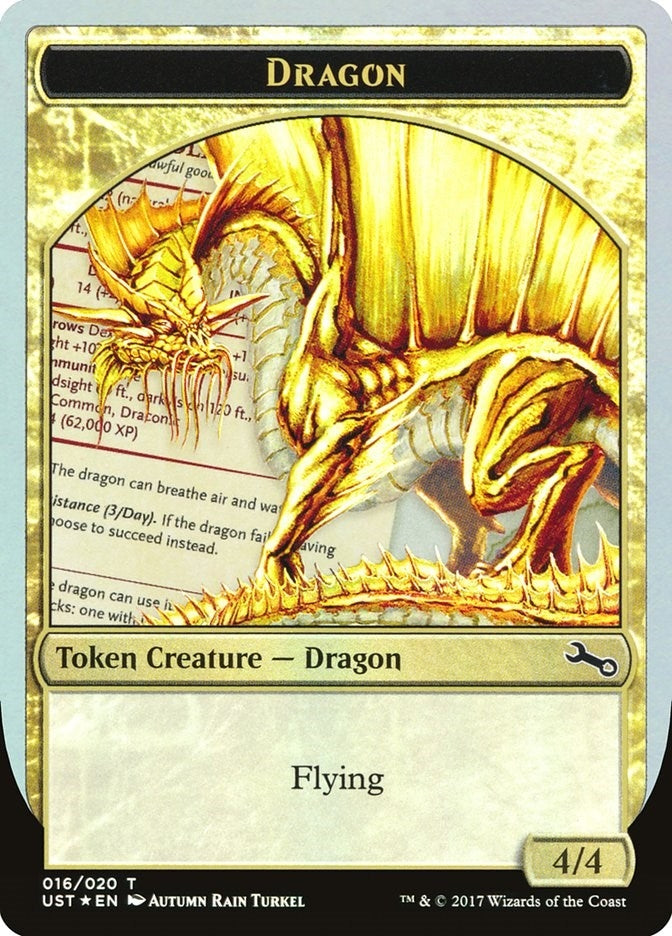 Image for Dragon Token (Gold) (16) (UST) - Magic: The Gathering