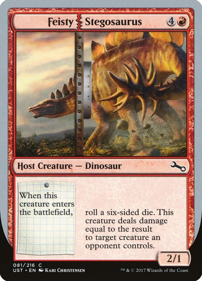 Image for Feisty Stegosaurus (81) (UST) - Magic: The Gathering