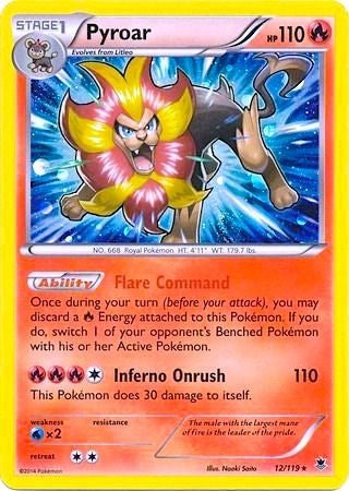 Pyroar - 12/119 (Cosmos Holo) (012/119) (BLE)