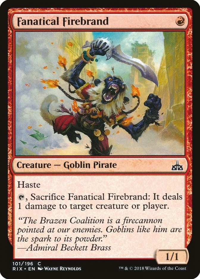Image for Fanatical Firebrand (101) (RIX) - Magic: The Gathering