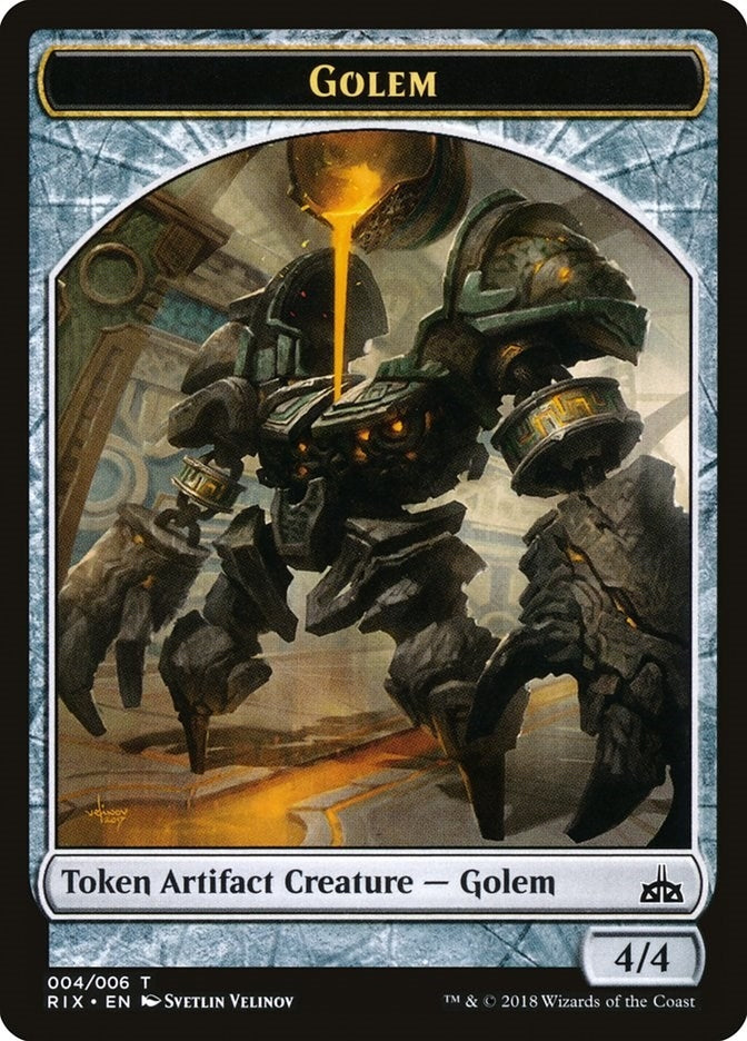 Image for Golem Token (004) (4) (RIX) - Magic: The Gathering