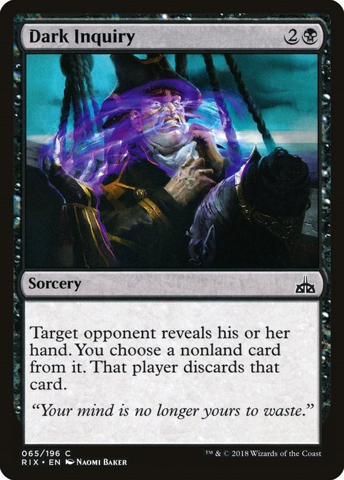 Image for Dark Inquiry (65) (RIX) - Magic: The Gathering