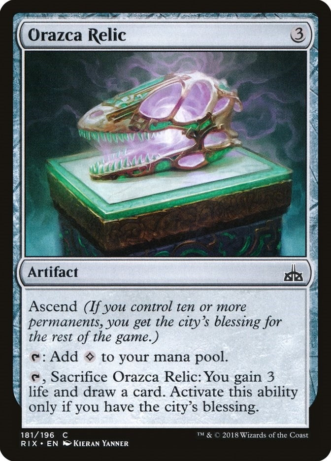Image for Orazca Relic (181) (RIX) - Magic: The Gathering