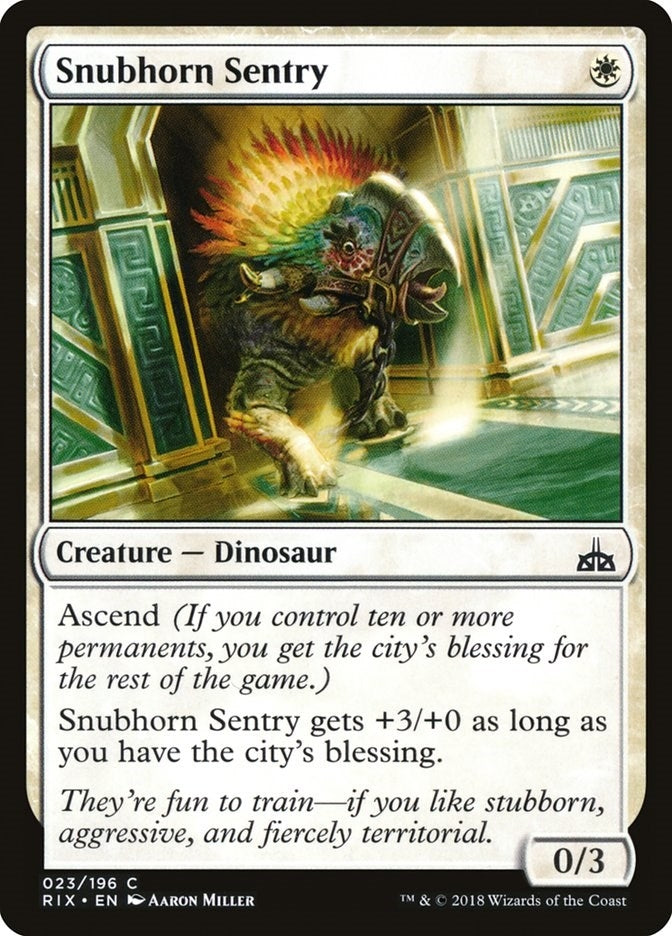Image for Snubhorn Sentry (23) (RIX) - Magic: The Gathering