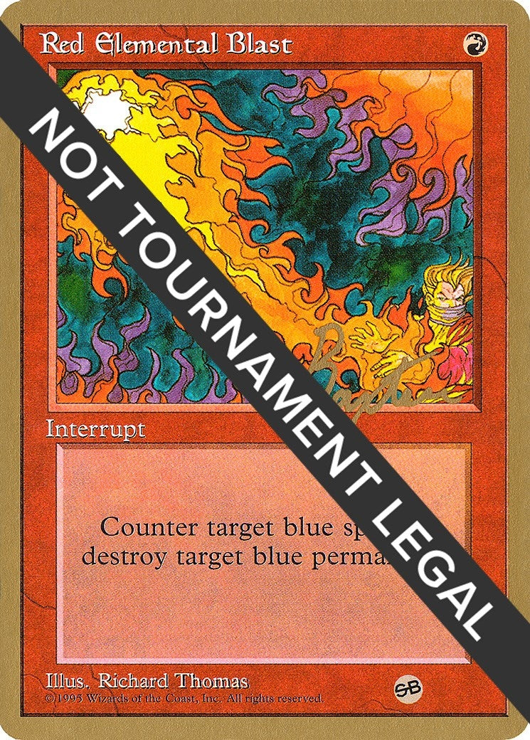 Image for Red Elemental Blast - 1996 George Baxter (4ED) (SB) (WCD) - Magic: The Gathering