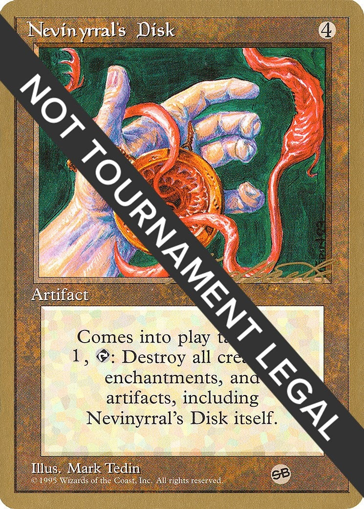 Nevinyrral's Disk - 1996 Leon Lindback (4ED) (SB) (WCD)