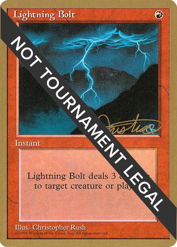 Image for Lightning Bolt - 1996 Mark Justice (4ED) (WCD) - Magic: The Gathering