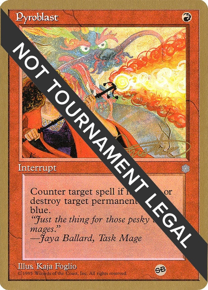 Image for Pyroblast - 1996 Mark Justice (ICE) (SB) (WCD) - Magic: The Gathering