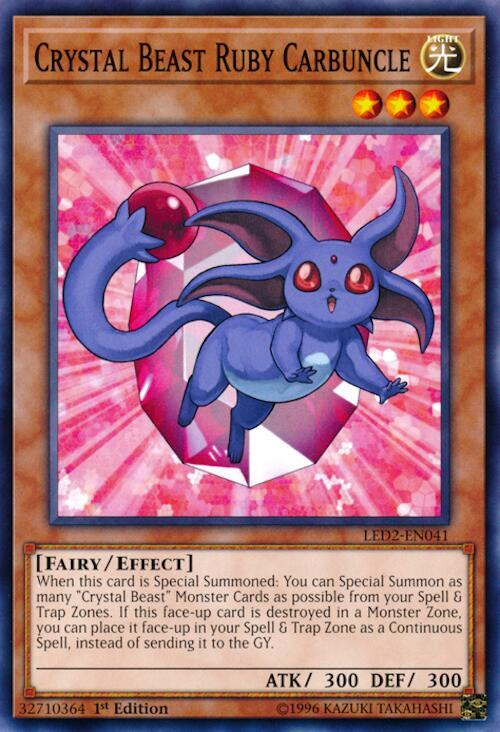Crystal Beast Ruby Carbuncle (LED2-EN041) (LDAM)