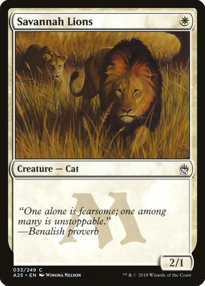 Image for Savannah Lions (33) (A25) - Magic: The Gathering