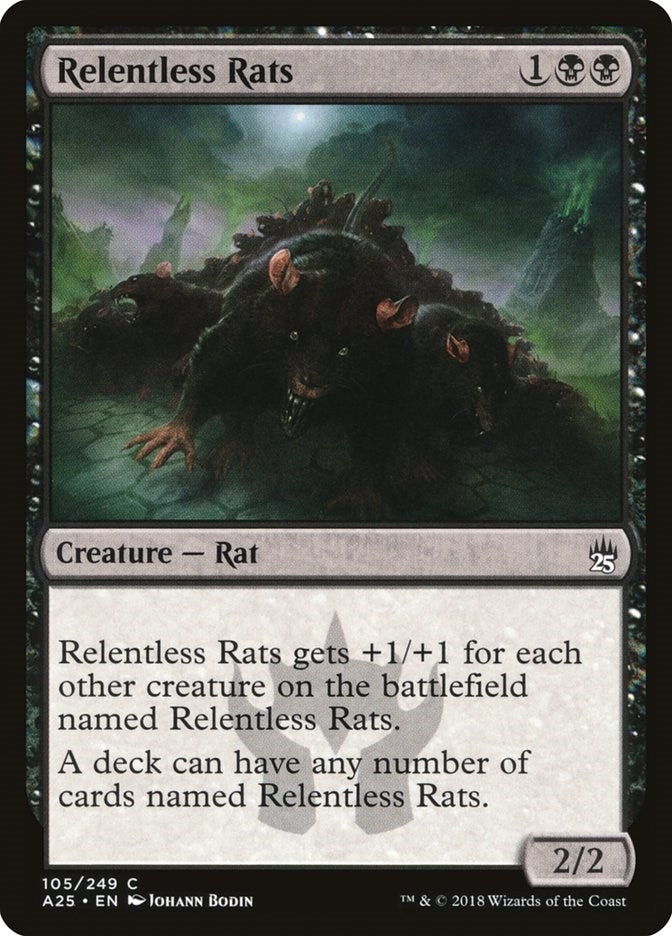 Image for Relentless Rats (105) (A25) - Magic: The Gathering