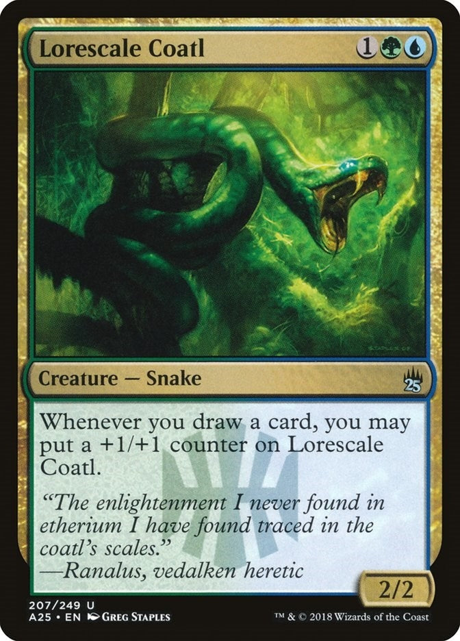 Image for Lorescale Coatl (207) (A25) - Magic: The Gathering