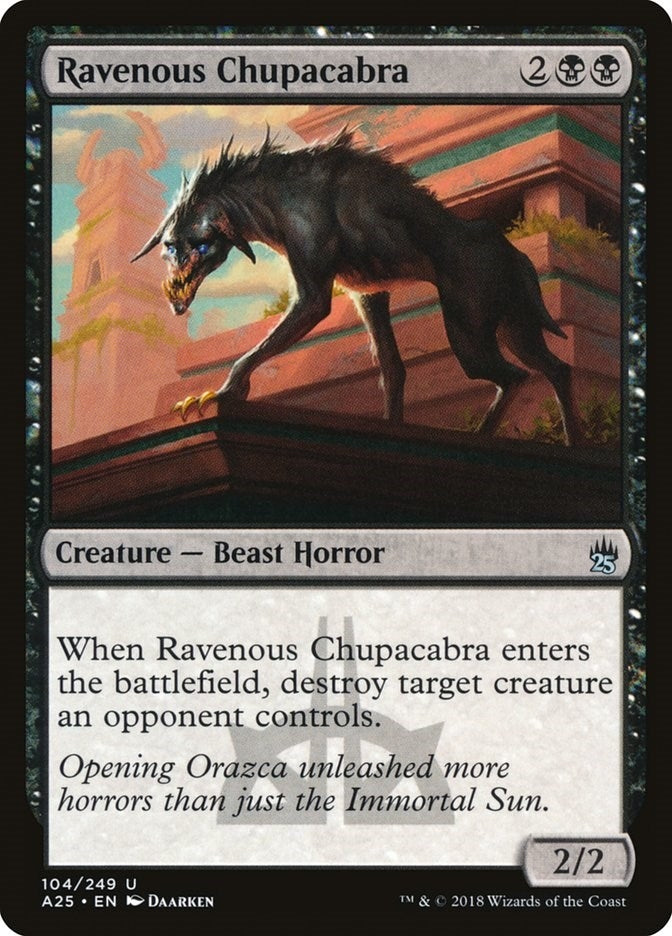 Image for Ravenous Chupacabra (104) (A25) - Magic: The Gathering