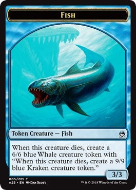 Fish // Kraken Double-Sided Token (5 // 6) (A25)