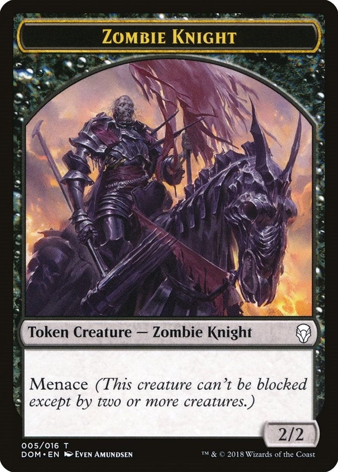 Zombie Knight Token (5) (DOM)