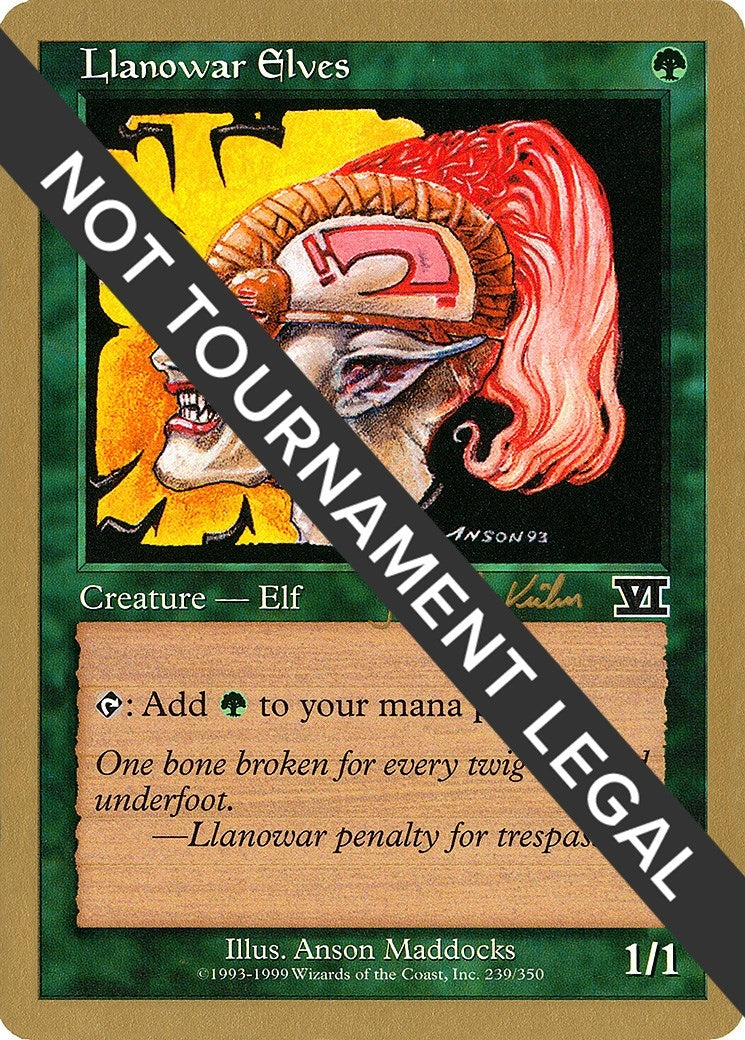 Llanowar Elves - 2000 Janosch Kuhn (6ED) (WCD)