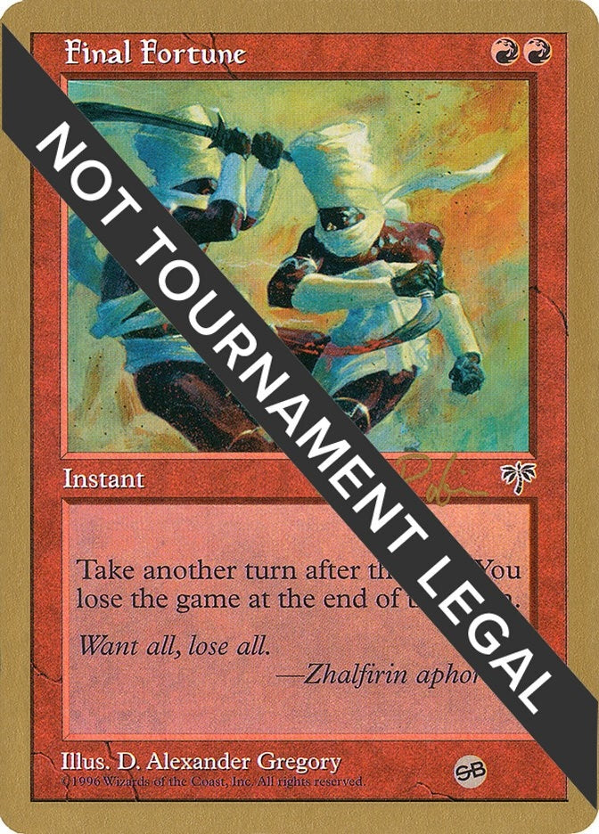 Final Fortune - 1998 Ben Rubin (MIR) (SB) (WCD)
