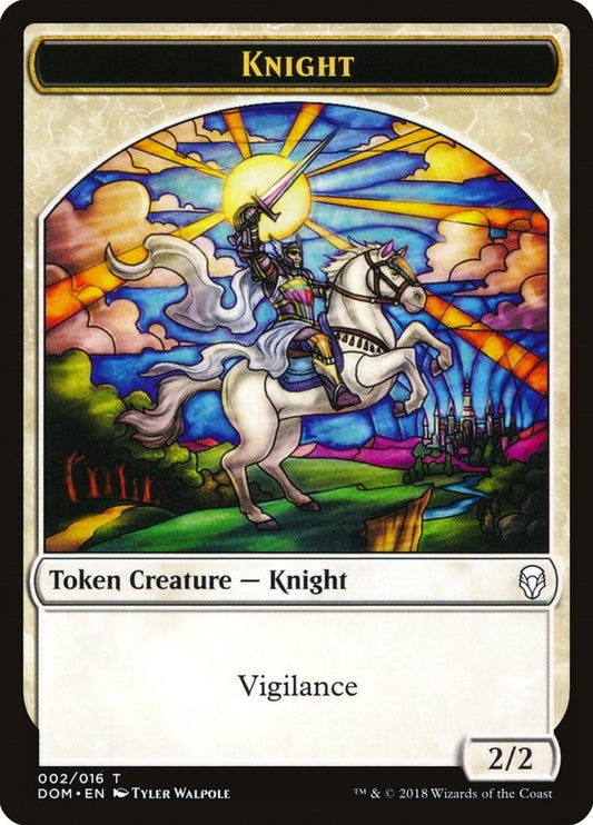 Image for Knight Token (002) (2) (DOM) - Magic: The Gathering