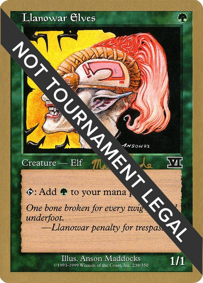 Llanowar Elves - 1999 Matt Linde (6ED) (WCD)